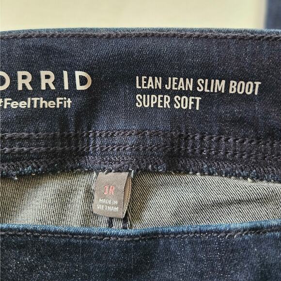 Torrid Lean Jean Slim Boot Cut Super Soft Pull-Up Size 1 16  Dark Denim NWT Plus - Picture 7 of 9